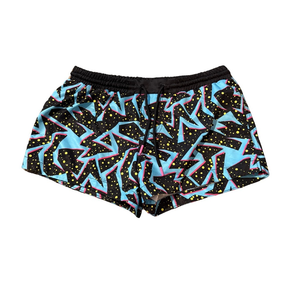 Euro Thrash Men's Swim Shorts - Black, Blue, Pink